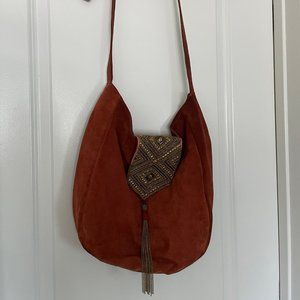 Anthropologie Boho Bag with Sequin Beaded Closure